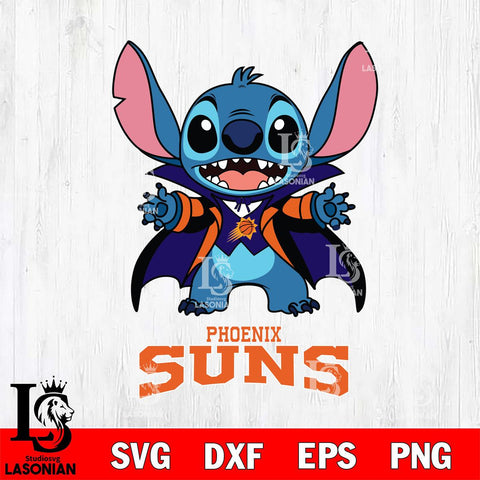 Phoenix Suns Stitch Vampire halloween Svg Eps Dxf Png File, NBA svg, Digital Download, Instant Download