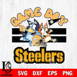 Pittsburgh Steelers Bluey & Bingo 9 Svg Eps Dxf Png File, NFL svg, Digital Download, Instant Download