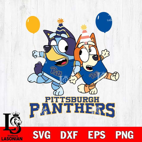 Pittsburgh Panthers Bluey & Bingo 2 Svg Eps Dxf Png File, NCAA svg, Digital Download, Instant Download