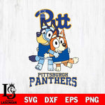 Pittsburgh Panthers Bluey & Bingo 3 Svg Eps Dxf Png File, NCAA svg, Digital Download, Instant Download