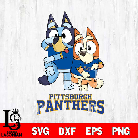 Pittsburgh Panthers Bluey & Bingo Svg Eps Dxf Png File, NCAA svg, Digital Download, Instant Download