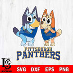 Pittsburgh Panthers Bluey & Bingo 5 Svg Eps Dxf Png File, NCAA svg, Digital Download, Instant Download