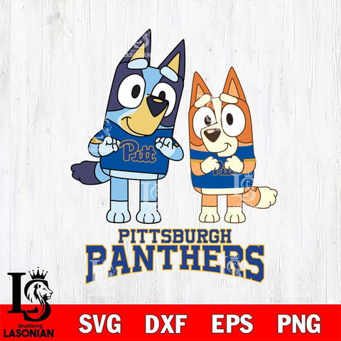 Pittsburgh Panthers Bluey & Bingo 6 Svg Eps Dxf Png File, NCAA svg, Digital Download, Instant Download