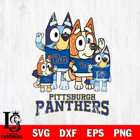 Pittsburgh Panthers Bluey & Bingo 7 Svg Eps Dxf Png File, NCAA svg, Digital Download, Instant Download