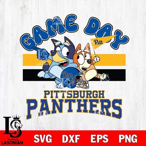 Pittsburgh Panthers Bluey & Bingo 9 Svg Eps Dxf Png File, NCAA svg, Digital Download, Instant Download