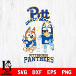 Pittsburgh Panthers Bluey Bingo Dance Mode Svg Eps Dxf Png File, NCAA svg, Digital Download, Instant Download