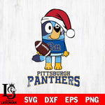 Pittsburgh Panthers Bluey Christmas Svg Eps Dxf Png File, Digital Download