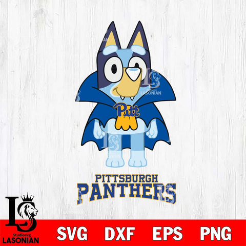 Pittsburgh Panthers Bluey Dracula Halloween Svg Eps Dxf Png File, Digital Download, Instant Download