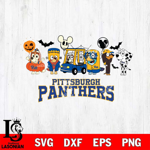 Pittsburgh Panthers Bluey Halloween Svg Eps Dxf Png File, Digital Download, Instant Download