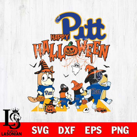 Pittsburgh Panthers Bluey Halloween Family Svg Eps Dxf Png File, Digital Download, Instant Download