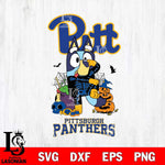 Pittsburgh Panthers Bluey Halloween NCAA 2 Svg Eps Dxf Png File, Digital Download, Instant Download