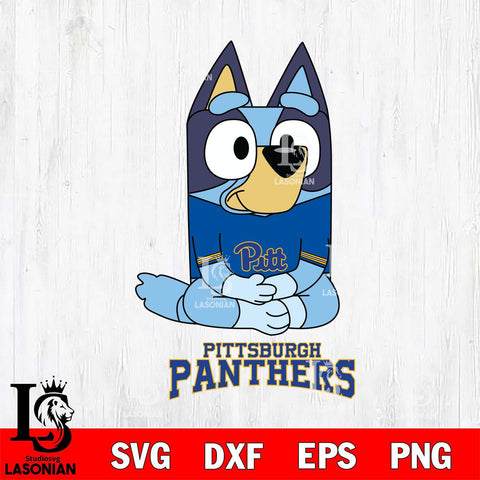 Pittsburgh Panthers Bluey Styles Football Svg Eps Dxf Png File,NCAA Svg Files,Bluey svg ,Digital Download ,Instant Download, Cricut File