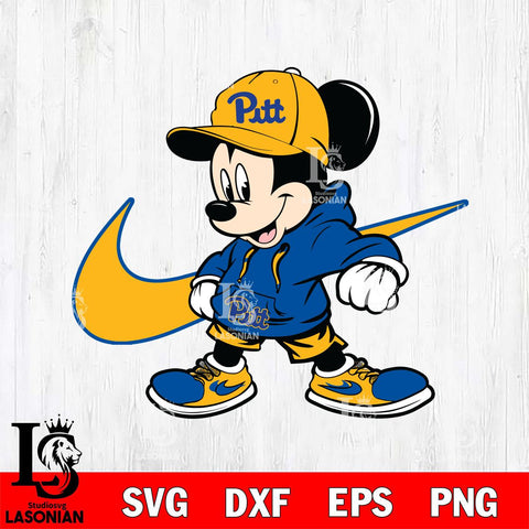 Pittsburgh Panthers Cool Mickey Mouse Svg Eps Dxf Png File, NCAA svg, Digital Download, Instant Download