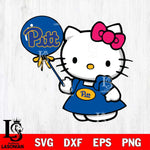 Pittsburgh Panthers Cute Hello Kitty 2 Svg Eps Dxf Png File, Digital Download, Instant Download