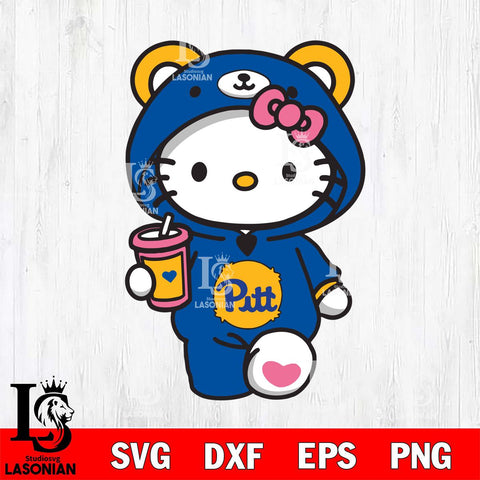 Pittsburgh Panthers Cute Hello Kitty Svg Eps Dxf Png File, Digital Download, Instant Download