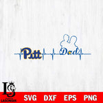 Pittsburgh Panthers Father Heart Beat Svg Eps Dxf Png File, Digital Download, Instant Download