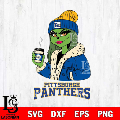 Pittsburgh Panthers Girls Grinch Bougie Svg Eps Dxf Png File, Digital Download, Instant Download