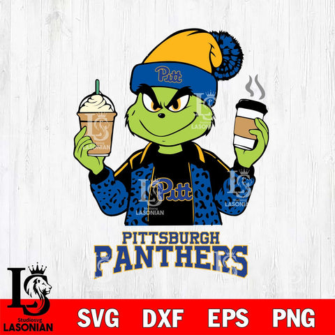 Pittsburgh Panthers Grinch 2 coffee Svg Eps Dxf Png File, Digital Download, Instant Download