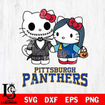 Pittsburgh Panthers Hello Kitty Horror 11 Svg Eps Dxf Png File, Digital Download