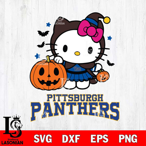 Pittsburgh Panthers Hello Kitty Horror 1 Svg Eps Dxf Png File, Digital Download