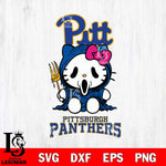 Pittsburgh Panthers Hello Kitty Horror 4 Svg Eps Dxf Png File, Digital Download