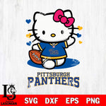 Pittsburgh Panthers Hello Kitty NCAA 3 Svg Eps Dxf Png File, Digital Download, Instant Download