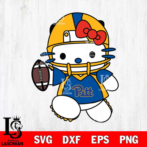 Pittsburgh Panthers Hello Kitty sport 11 Svg Eps Dxf Png File, NCAA svg, Digital Download, Instant Download