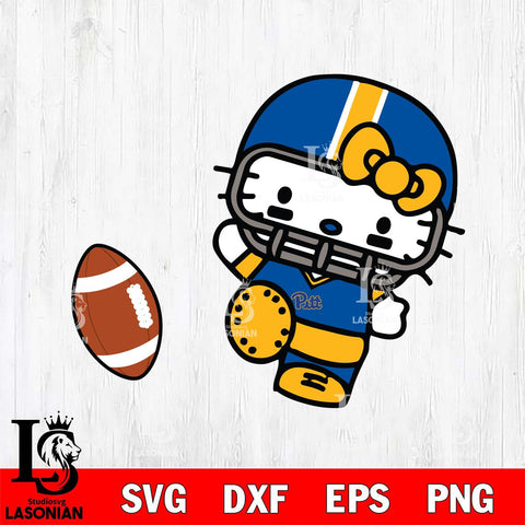 Pittsburgh Panthers Hello Kitty sport 12 Svg Eps Dxf Png File, NCAA svg, Digital Download, Instant Download