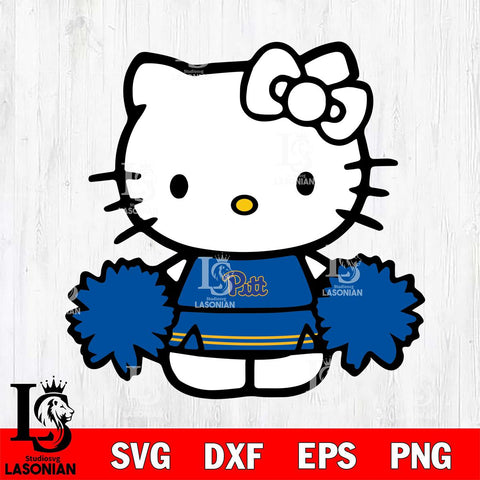 Pittsburgh Panthers Hello Kitty sport 3 Svg Eps Dxf Png File, NCAA svg, Digital Download, Instant Download