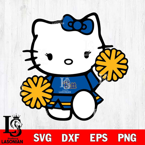 Pittsburgh Panthers Hello Kitty sport 4 Svg Eps Dxf Png File, NCAA svg, Digital Download, Instant Download