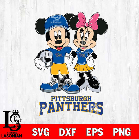 Pittsburgh Panthers Mickey Minnie Mouse Helmet Svg Eps Dxf Png File, NCAA svg , File Cut , Digital Download , Instant Download, Cut Svg Files