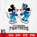 Pittsburgh Panthers Mickey Minnie Valentine Rugby Svg Eps Dxf Png File, Digital Download ,Instant Download, Cricut File