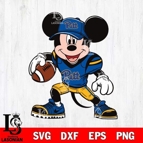 Pittsburgh Panthers Mickey Mouse Svg Eps Dxf Png File, NCAA svg, Digital Download, Instant Download