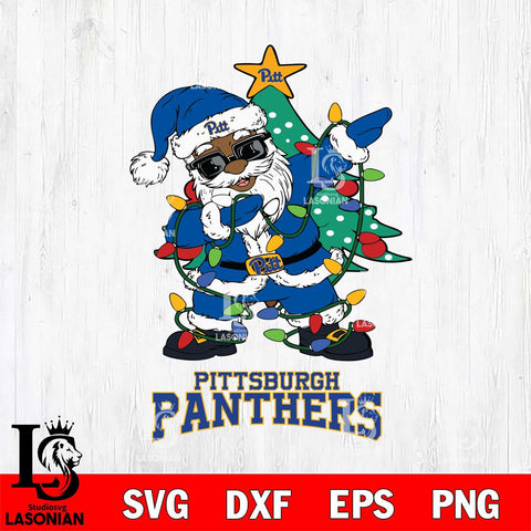 Pittsburgh Panthers Santa Claus Ugly Christmas Svg dxf eps png pdf file,NCAA svg,Digital Download,Cricut file