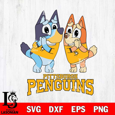 Pittsburgh Penguins Bluey & Bingo 15 Svg Eps Dxf Png File, NHL svg, Digital Download, Instant Download