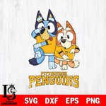 Pittsburgh Penguins Bluey & Bingo 18 Svg Eps Dxf Png File, NHL svg, Digital Download, Instant Download