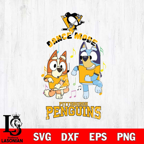 Pittsburgh Penguins Bluey Bingo Svg Eps Dxf Png File, NHL svg, Digital Download, Instant Download