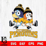 Pittsburgh Penguins Bluey & Bingo 8 Svg Eps Dxf Png File, NHL svg, Digital Download, Instant Download