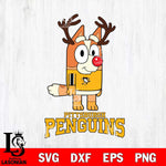 Pittsburgh Penguins Bluey Chilli Christmas Deer Svg Eps Dxf Png File, Digital Download