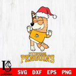 Pittsburgh Penguins Bluey Chilli Happy Christmas Svg Eps Dxf Png File, Digital Download