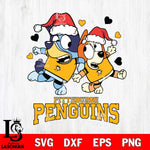 Pittsburgh Penguins Bluey Christmas NFL Svg Eps Dxf Png File, Digital Download