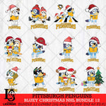 Pittsburgh Penguins Bluey Christmas NHL Bundle 12 Cricut , Christmas Svg , Bluey svg , Digital Download, dxf eps png pdf file