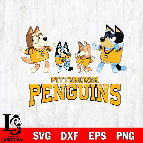 Pittsburgh Penguins Bluey Dance Squats Svg Eps Dxf Png File, Digital Download, Instant Download