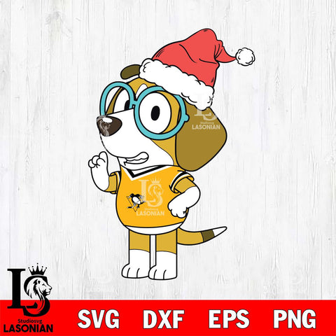 Pittsburgh Penguins Bluey Honey Christmas Svg Eps Dxf Png File, Digital Download, Instant Download