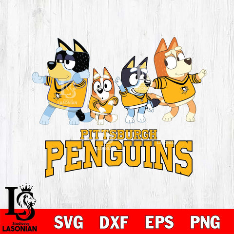 Pittsburgh Penguins Bluey Mode Dance Squats Svg Eps Dxf Png File, Digital Download, Instant Download