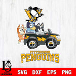 Pittsburgh Penguins Bluey friends Svg Eps Dxf Png File, NHL svg, Digital Download, Instant Download