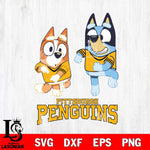 Pittsburgh Penguins Bluey with Chilli Dance Svg Eps Dxf Png File, Digital Download, Instant Download