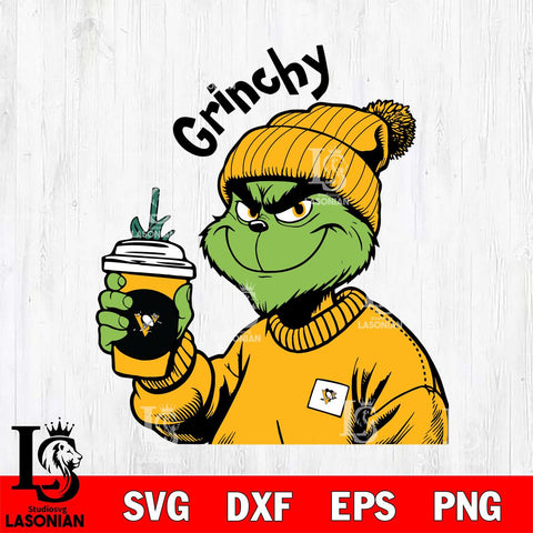 Pittsburgh Penguins Boujee Grinch 10 Svg Eps Dxf Png File, Digital Download, Instant Download