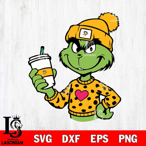 Pittsburgh Penguins Boujee Grinch 11 Svg Eps Dxf Png File, Digital Download, Instant Download