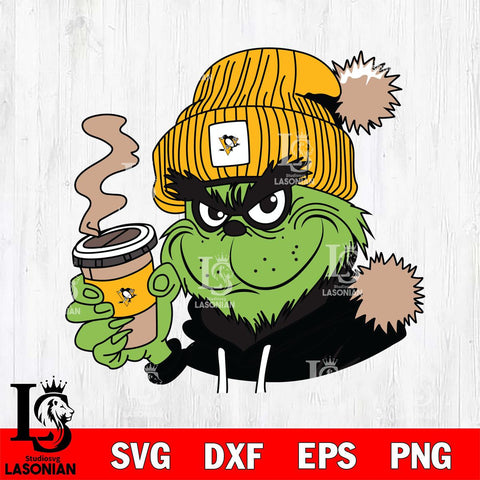 Pittsburgh Penguins Boujee Grinch 4 Svg Eps Dxf Png File, Digital Download, Instant Download